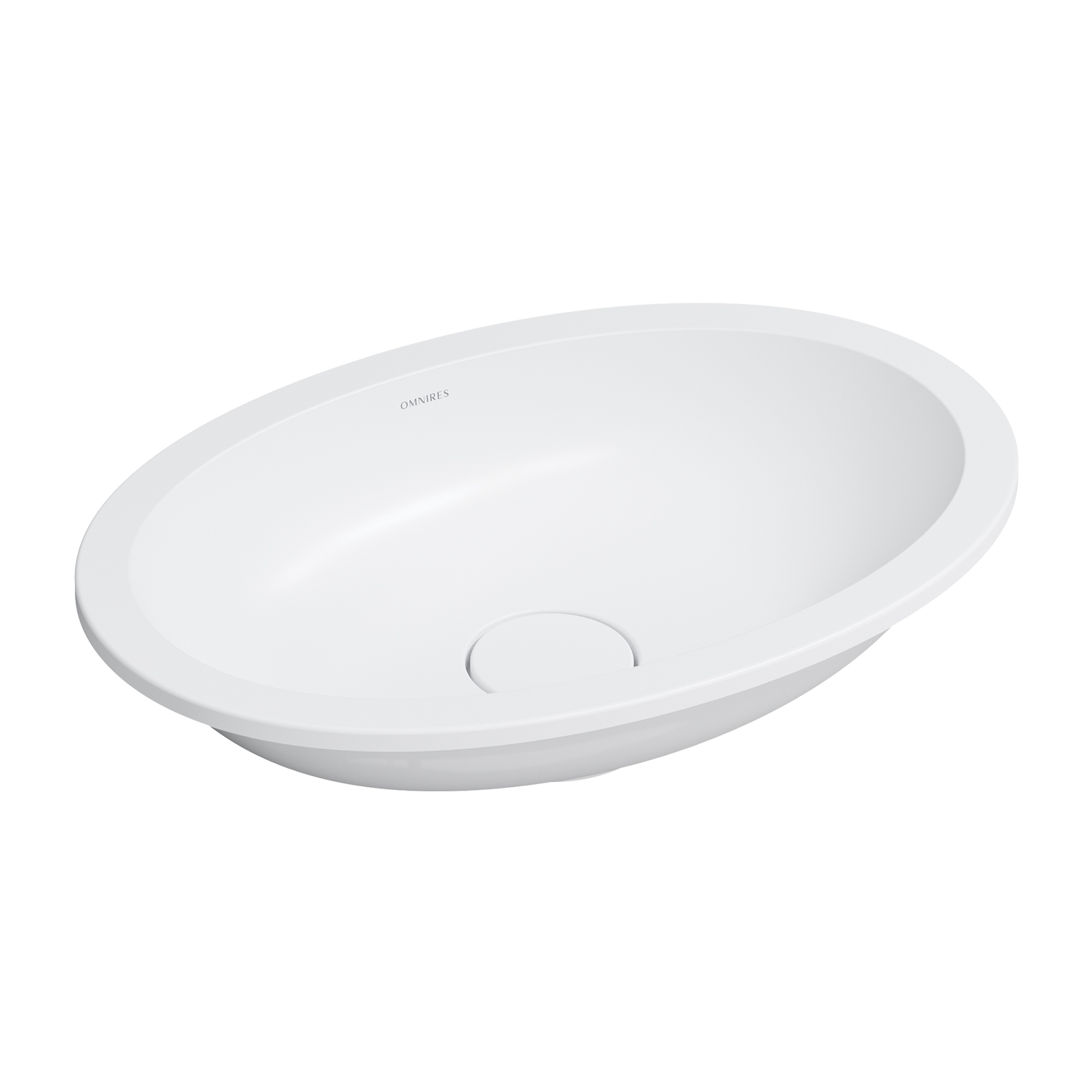 Omnires Shell M+ mosdótál 48x31 cm ovális alulról beépíthető fehér SHELL480UPBM