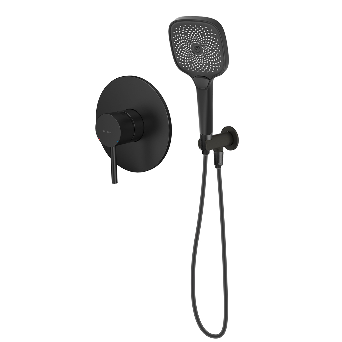 Készlet zuhanycsaptelep Oltens Molle 33100300, zuhanyfej Oltens Havis EasyClick 37108300, 39304300, 37200300