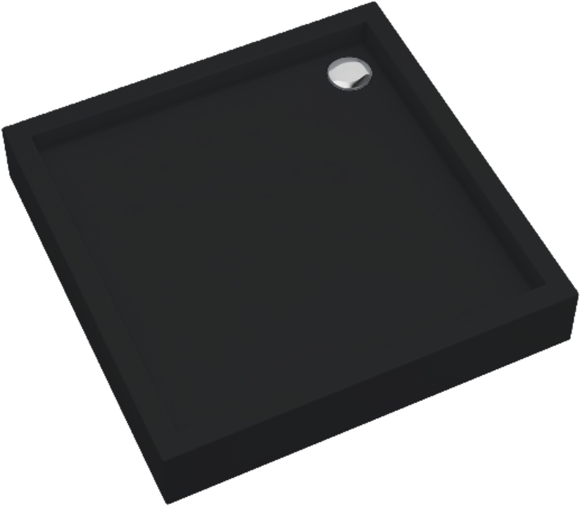 Schedpol Medium Black Mat négyzet alakú zuhanytálca 90x90 cm fekete 3.4731/C/MG