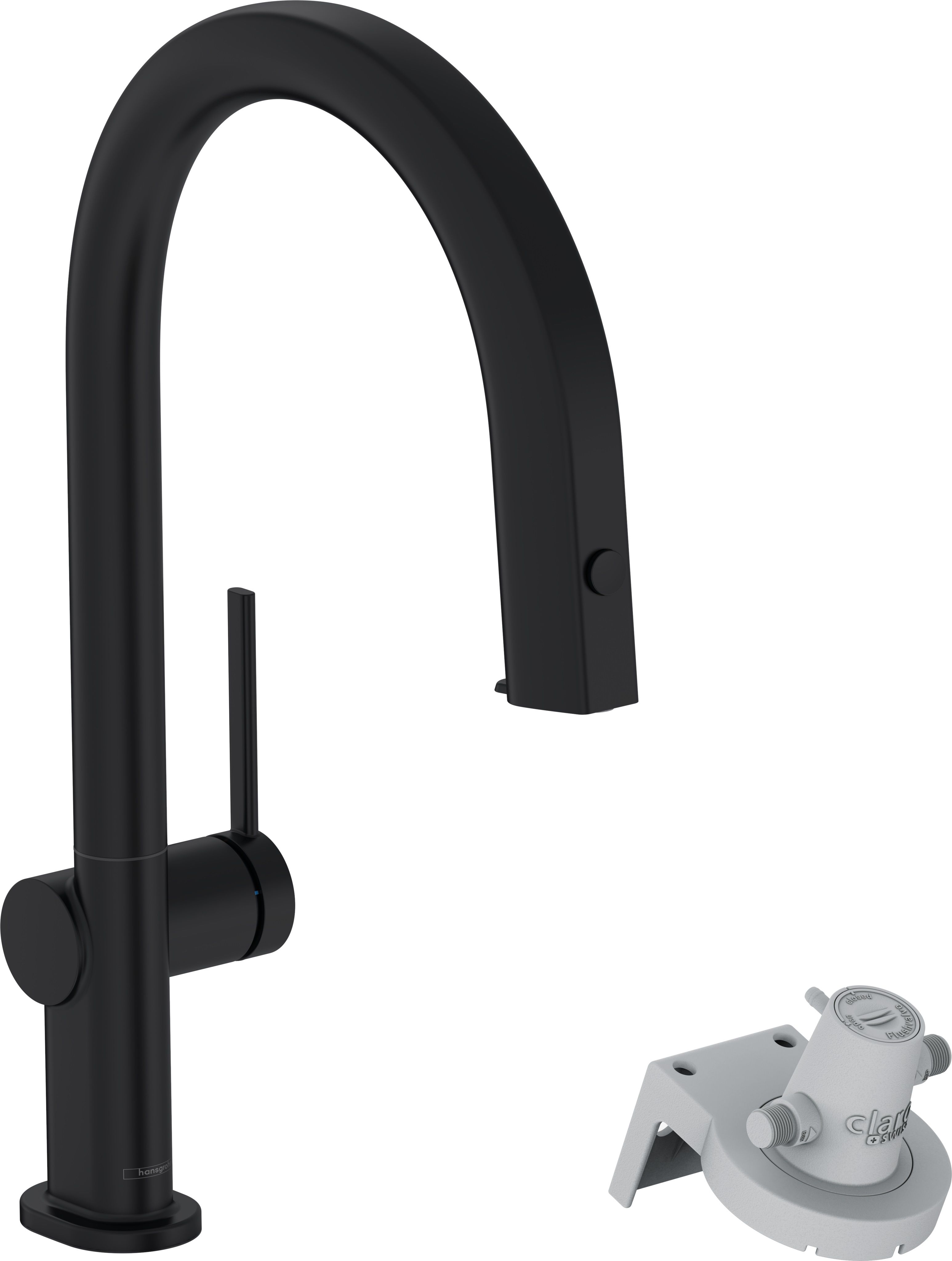 Hansgrohe Aqittura M91 konyhai csaptelep szűrővel álló fekete 76826670