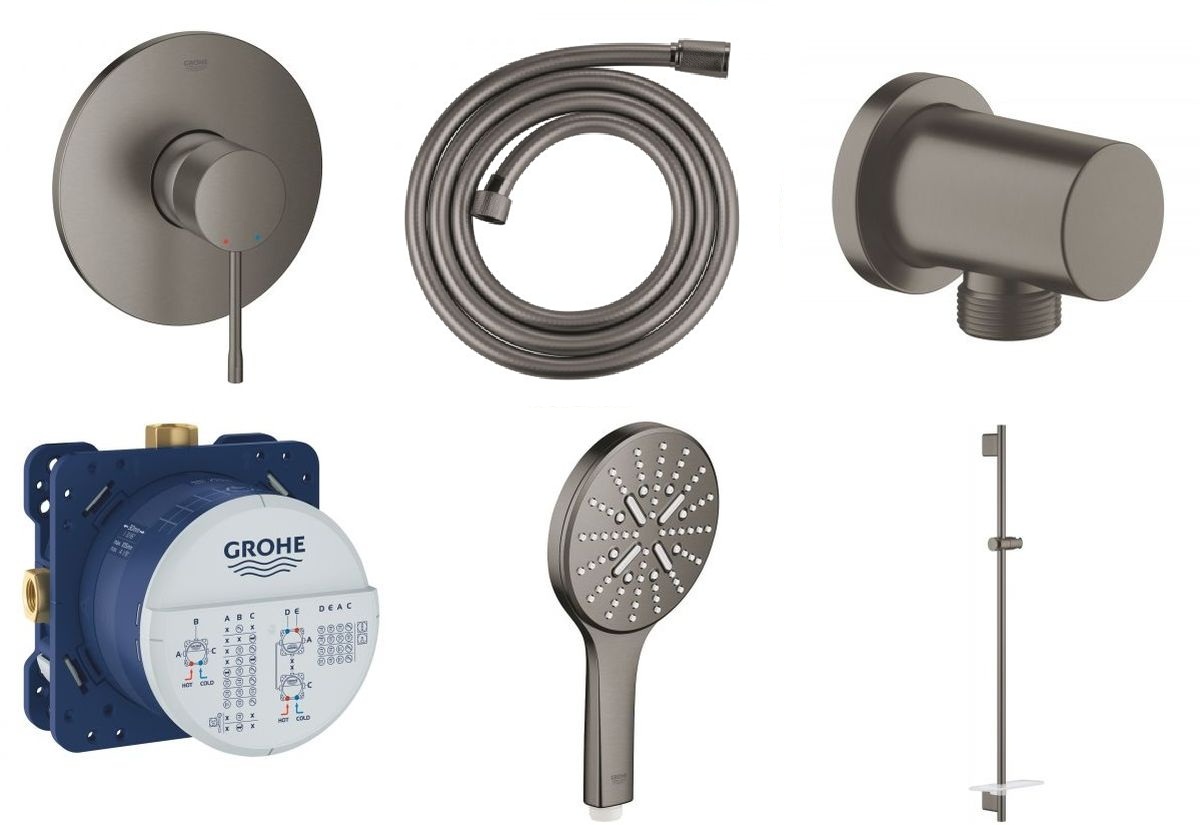 Készlet zuhanycsaptelep Grohe Essence 24057AL1, zuhanyrúd Grohe Rainshower 26603AL0, 26574AL0, 27057AL0, 35600000, 28388A01