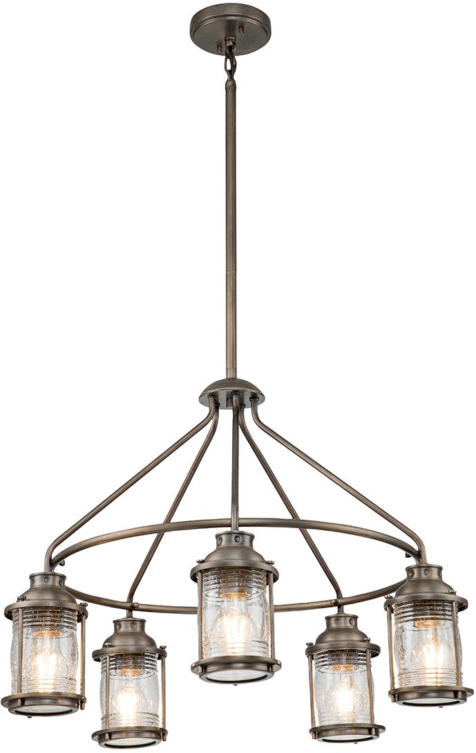 Elstead Lighting Ashland Bay függőlámpa 5x60 W barna KL-ASHLANDBAY-5P-BU