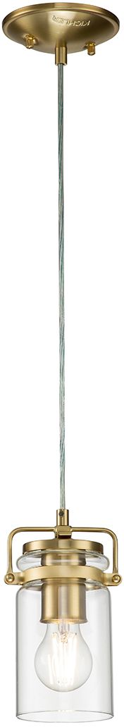 Elstead Lighting Brinley függőlámpa 1x60 W sárgaréz KL-BRINLEY-MP-BB