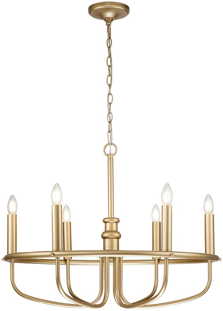 Elstead Lighting Capitol Hill függőlámpa 6x40 W sárgaréz KL-CAPITOL-HILL6-PNBR
