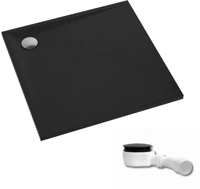 Schedpol Etrusco négyzet alakú zuhanytálca 90x90 cm fekete 3.461/C/ST