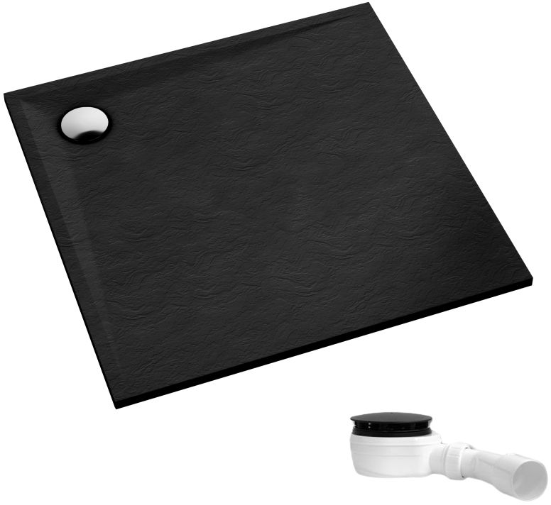 Schedpol Etrusco négyzet alakú zuhanytálca 90x90 cm fekete 3.461/C/ST