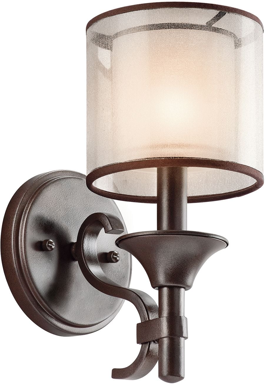 Elstead Lighting Lacey oldalfali lámpa 1x40 W barna-krém KL-LACEY1-MB