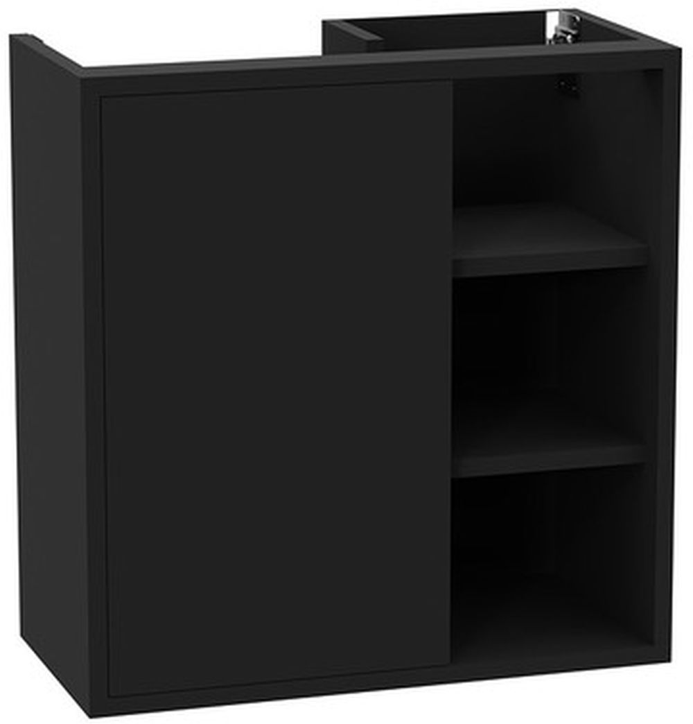 Excellent Ness szekrény 57x28x60 cm mosdókagyló alá akasztható fekete MLEX.8201.600.BL