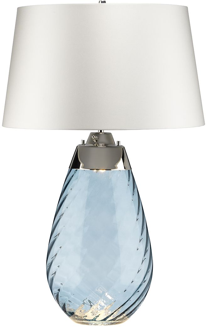 Elstead Lighting Lena asztali lámpa 2x60 W kék-szatén LENA-TL-L-BLUE-OWSS