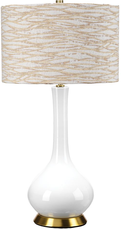 Elstead Lighting Milo asztali lámpa 1x60 W fehér-sárgaréz-narancs-krém MILO-AB-TL-LANT