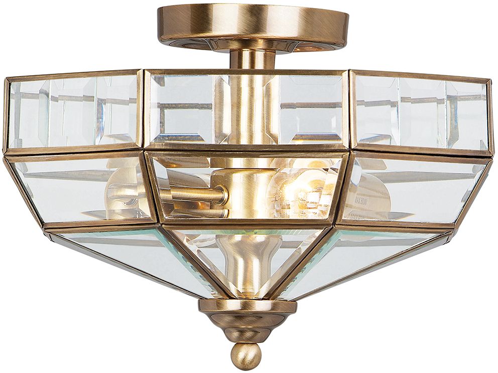 Elstead Lighting Old Park mennyezeti lámpa 2x60 W sárgaréz OLD-PARK-AB