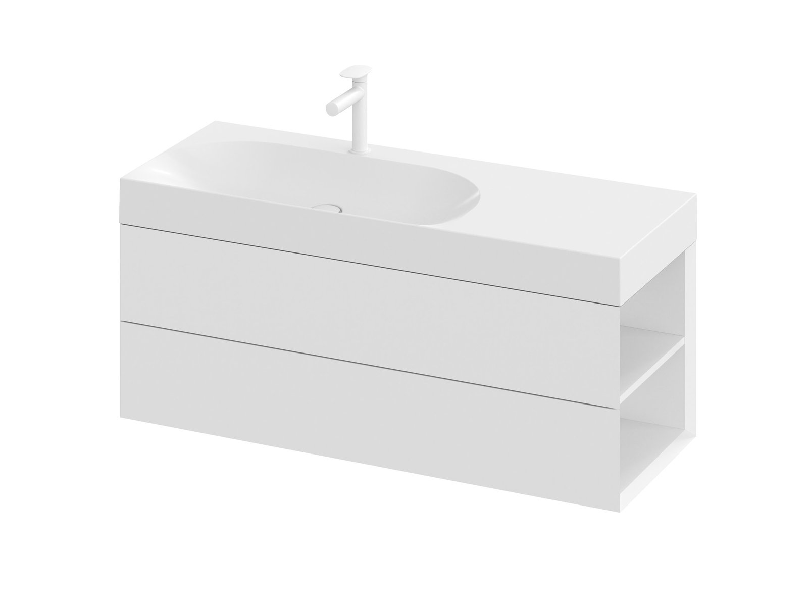 Ravak Lite szekrény 120x45x43 cm mosdókagyló alá akasztható fehér X000001891