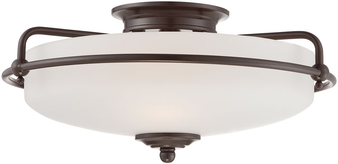 Elstead Lighting Griffin mennyezeti lámpa 3x60 W barna QZ-GRIFFIN-F-PN