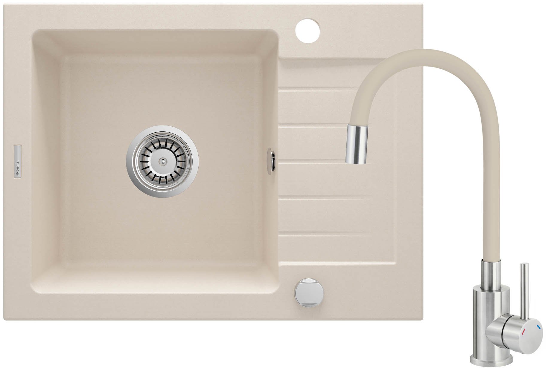 Deante Zorba mosogató csapteleppel bézs/acél ZQZG511A