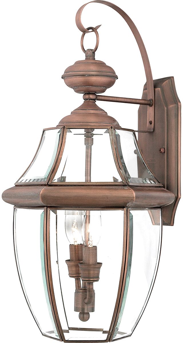 Elstead Lighting Newbury kültéri fali lámpa 2x60 W réz QZ-NEWBURY2-L-AC