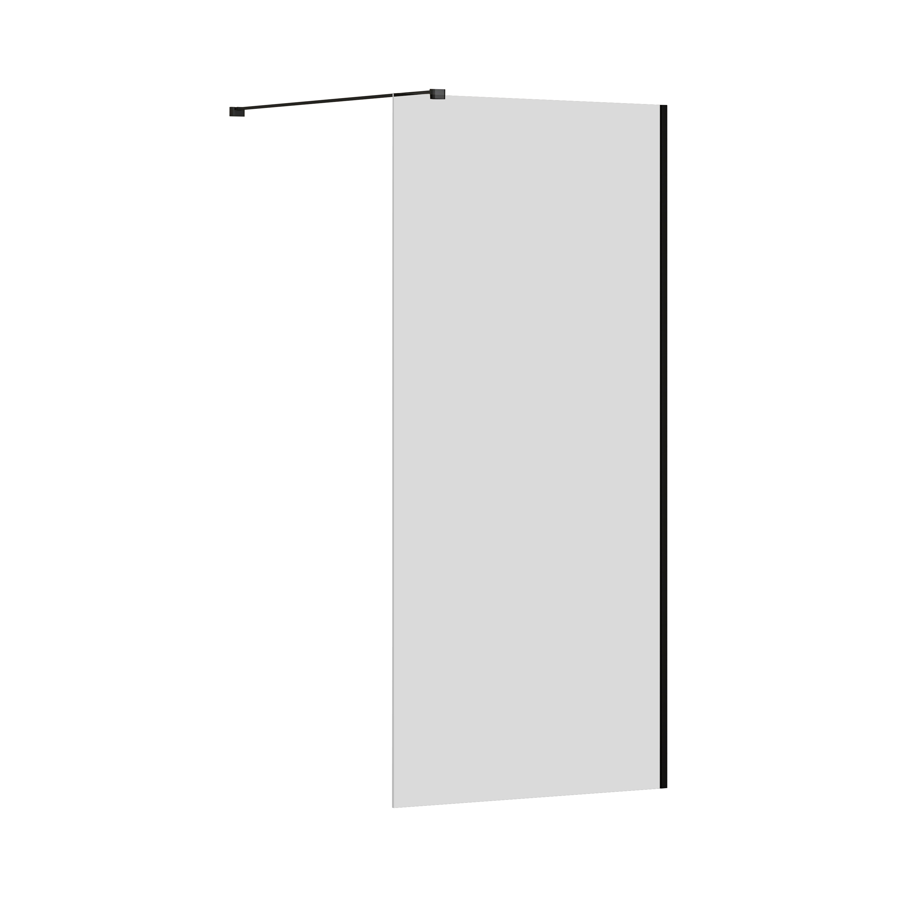 Ravak Walk in Wall Air zuhanykabin fal walk-in 100 cm fekete matt/átlátszó üveg GW9WA0300Z1C