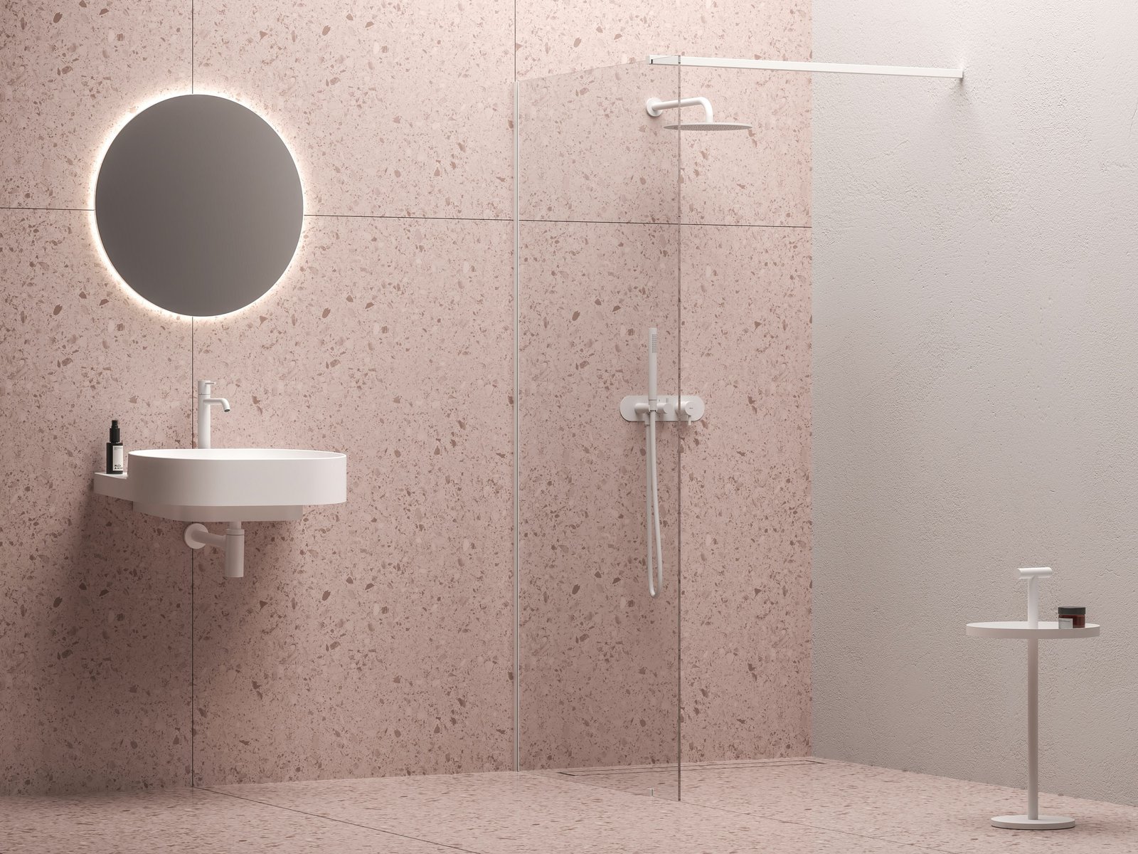 Ravak Walk-In Wall zuhanykabin fal walk-in 100 cm fehér matt/átlátszó üveg GW9WA0E0SZ1