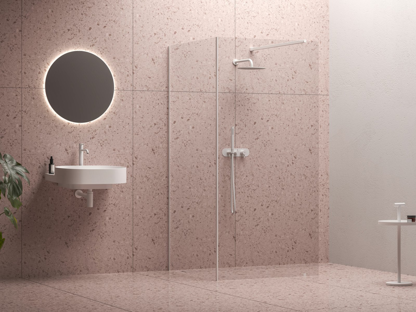 Ravak Walk-In Corner falszett 110 cm fehér matt/átlátszó üveg GW1CD4E0SZ1