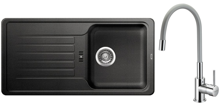 Készlet gránit mosogató Blanco Favos 45 S 516617, konyhai csaptelep Hagser Emma HGR40000035