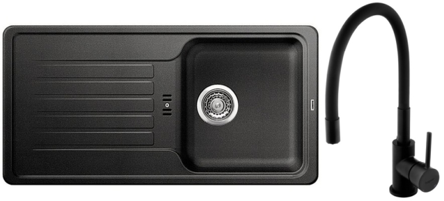 Készlet gránit mosogató Blanco Favos 45 S 516617, konyhai csaptelep Hagser Emma HGR70000035