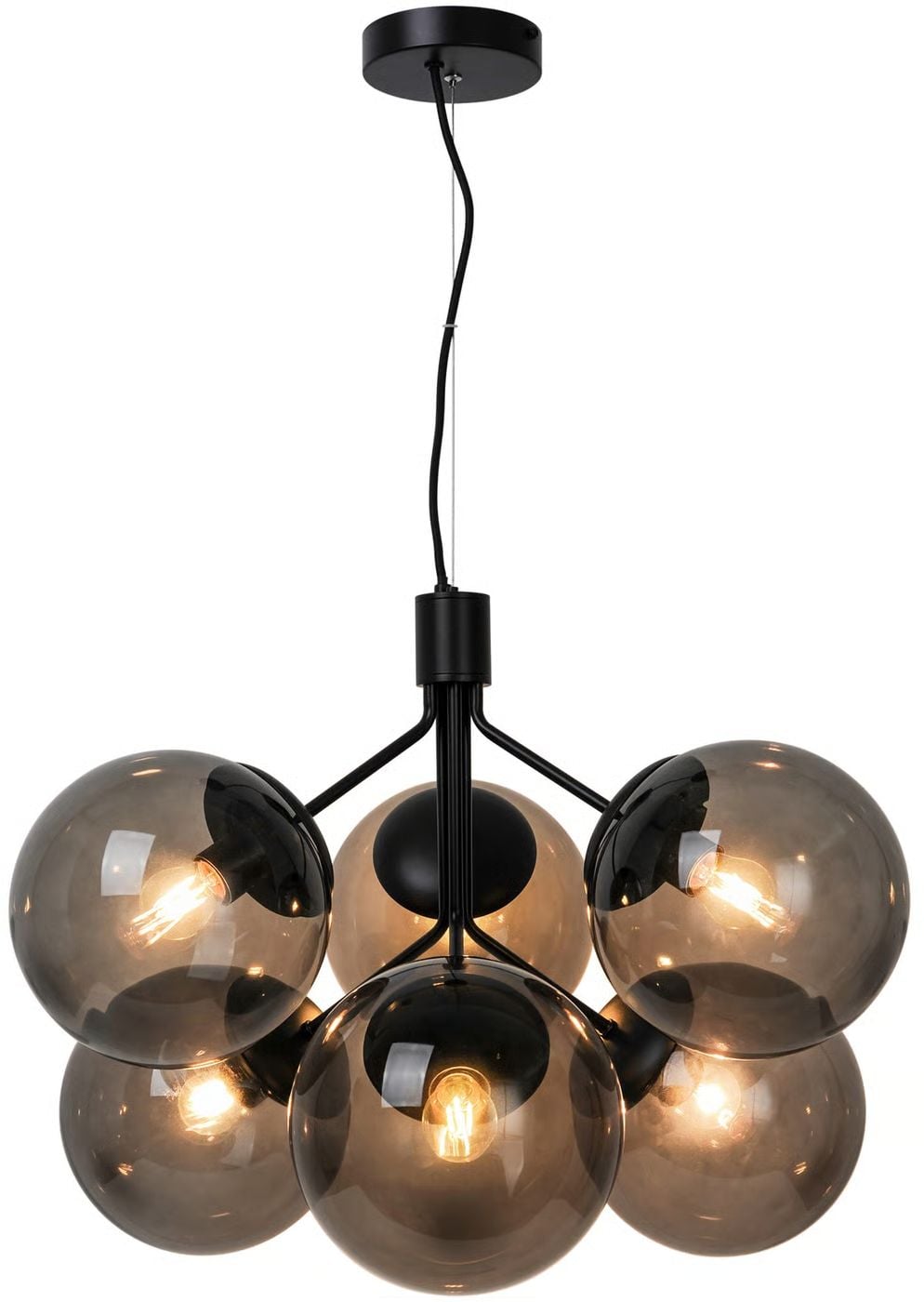 Nordlux Ivona függőlámpa 6x28 W fekete 2112163003