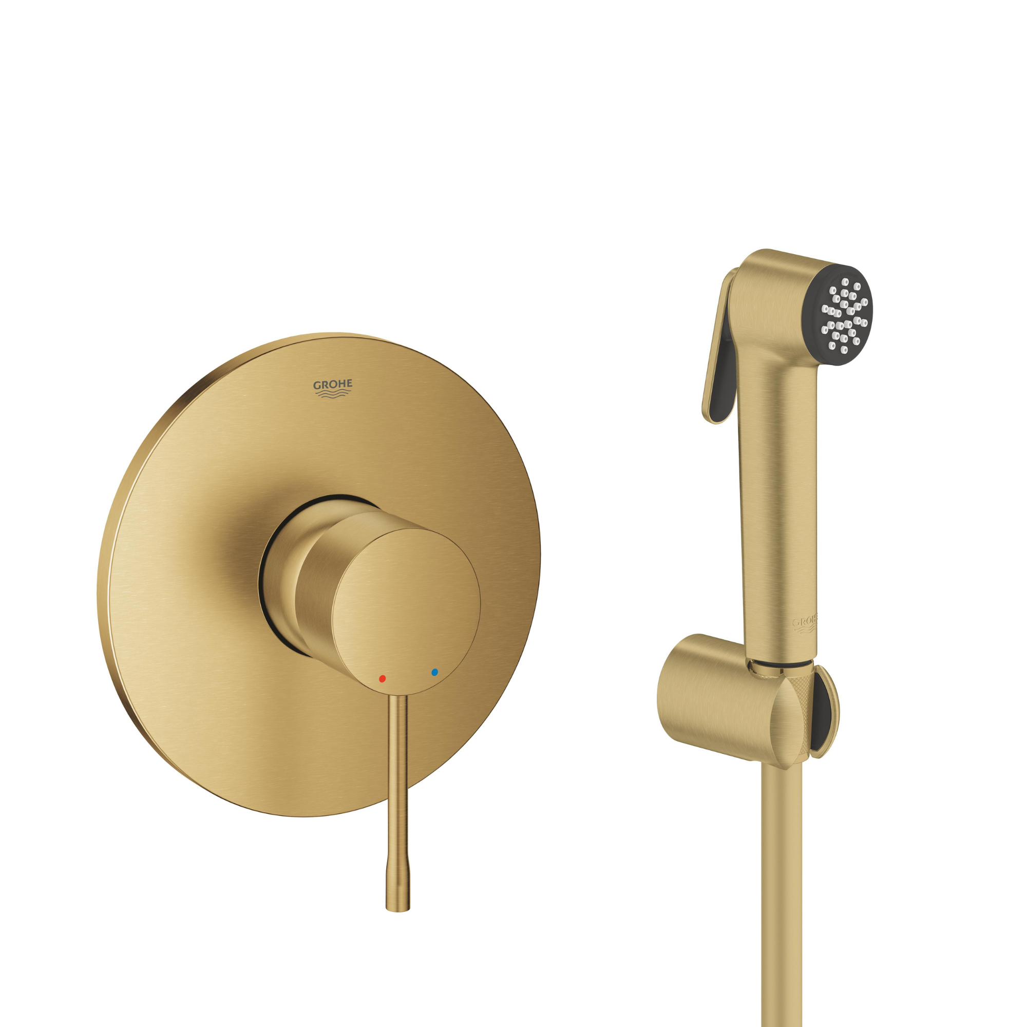 Készlet zuhanycsaptelep Grohe Essence 24057GN1, bidé zuhanykészlet Grohe Tempesta 27513GN1