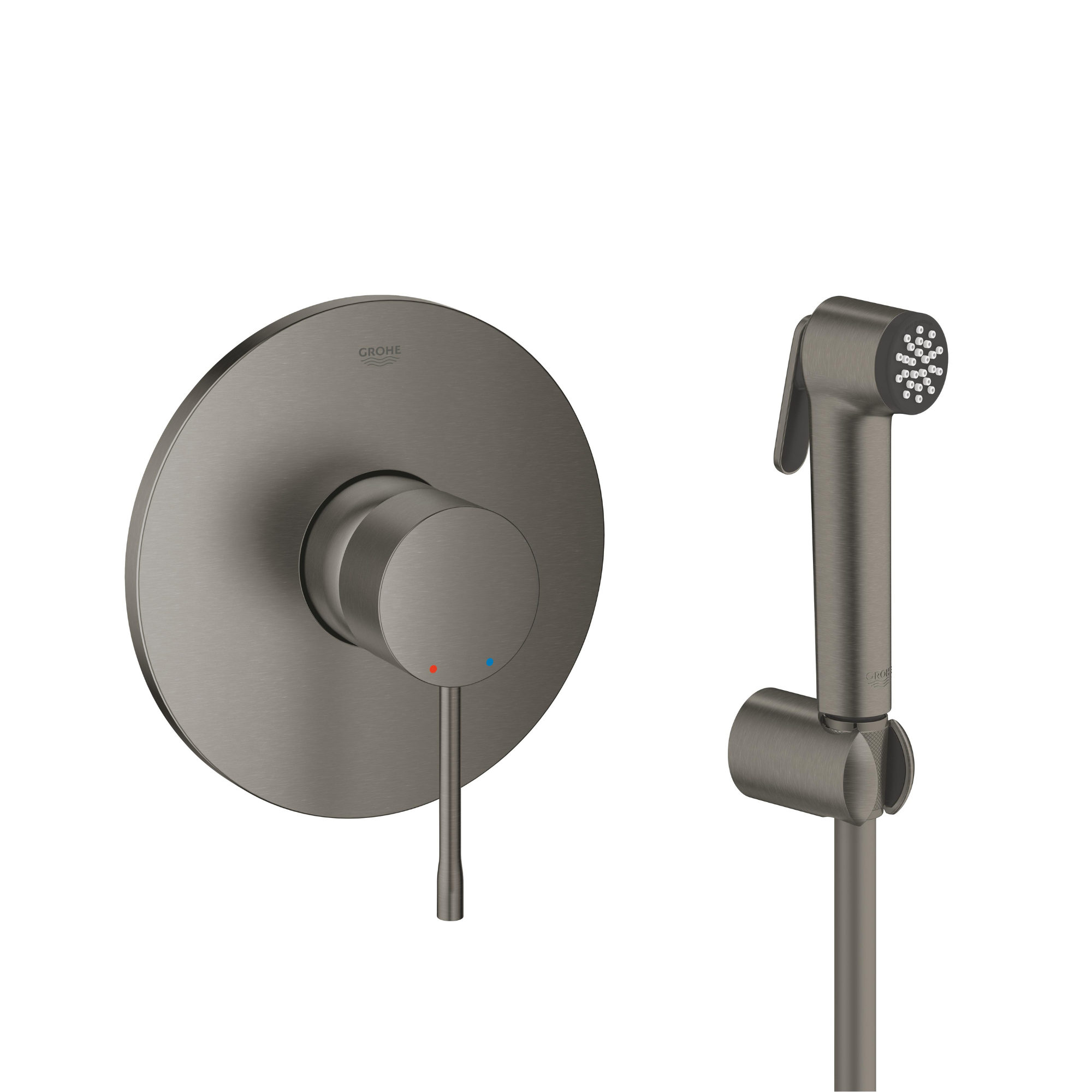 Készlet zuhanycsaptelep Grohe Essence 24057AL1, bidé zuhanykészlet Grohe Tempesta 27513AL1