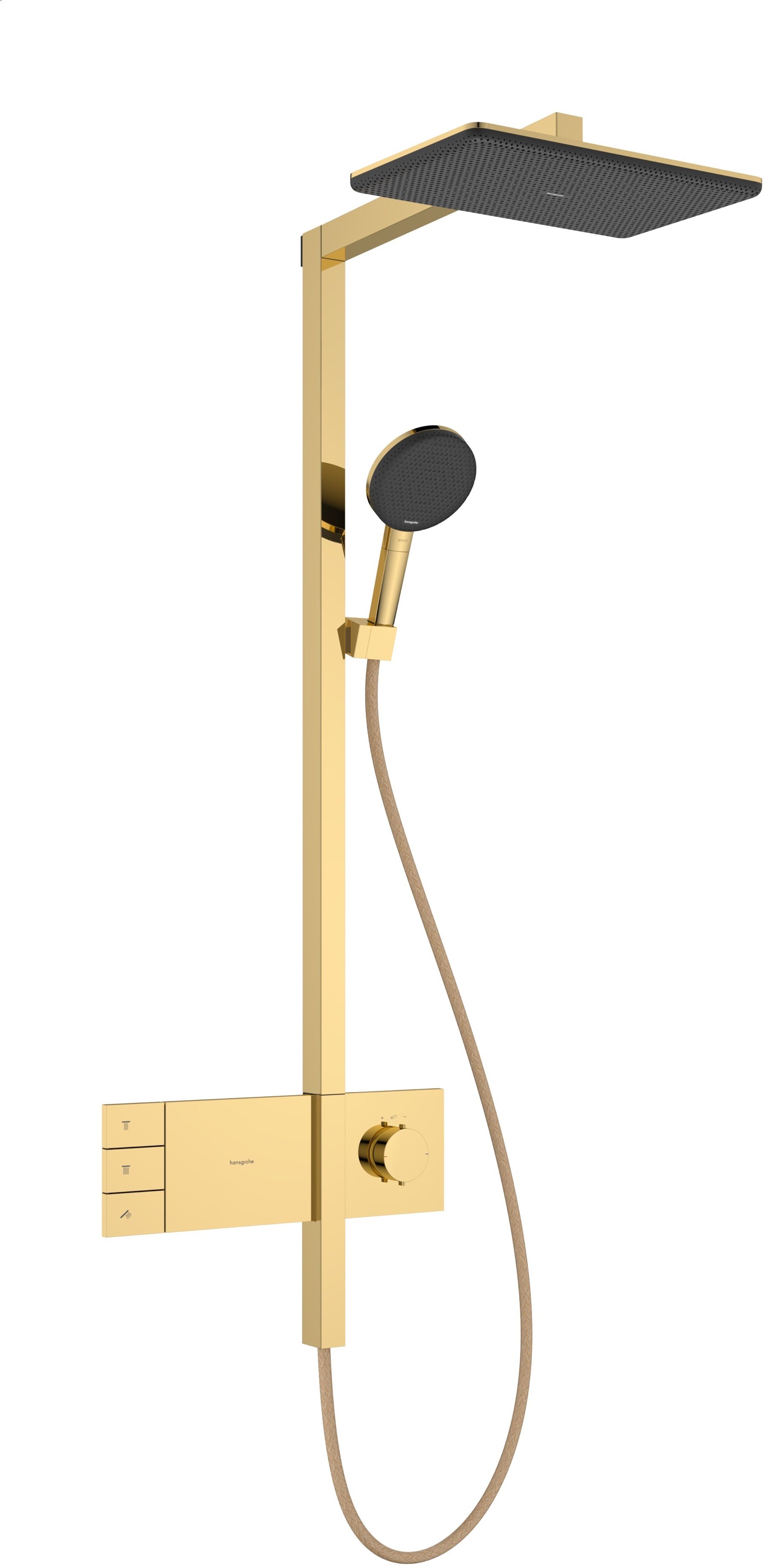 Hansgrohe Raindance Alive Q zuhany készlet fal termosztáttal trópusi zuhany opcióval || 24591990