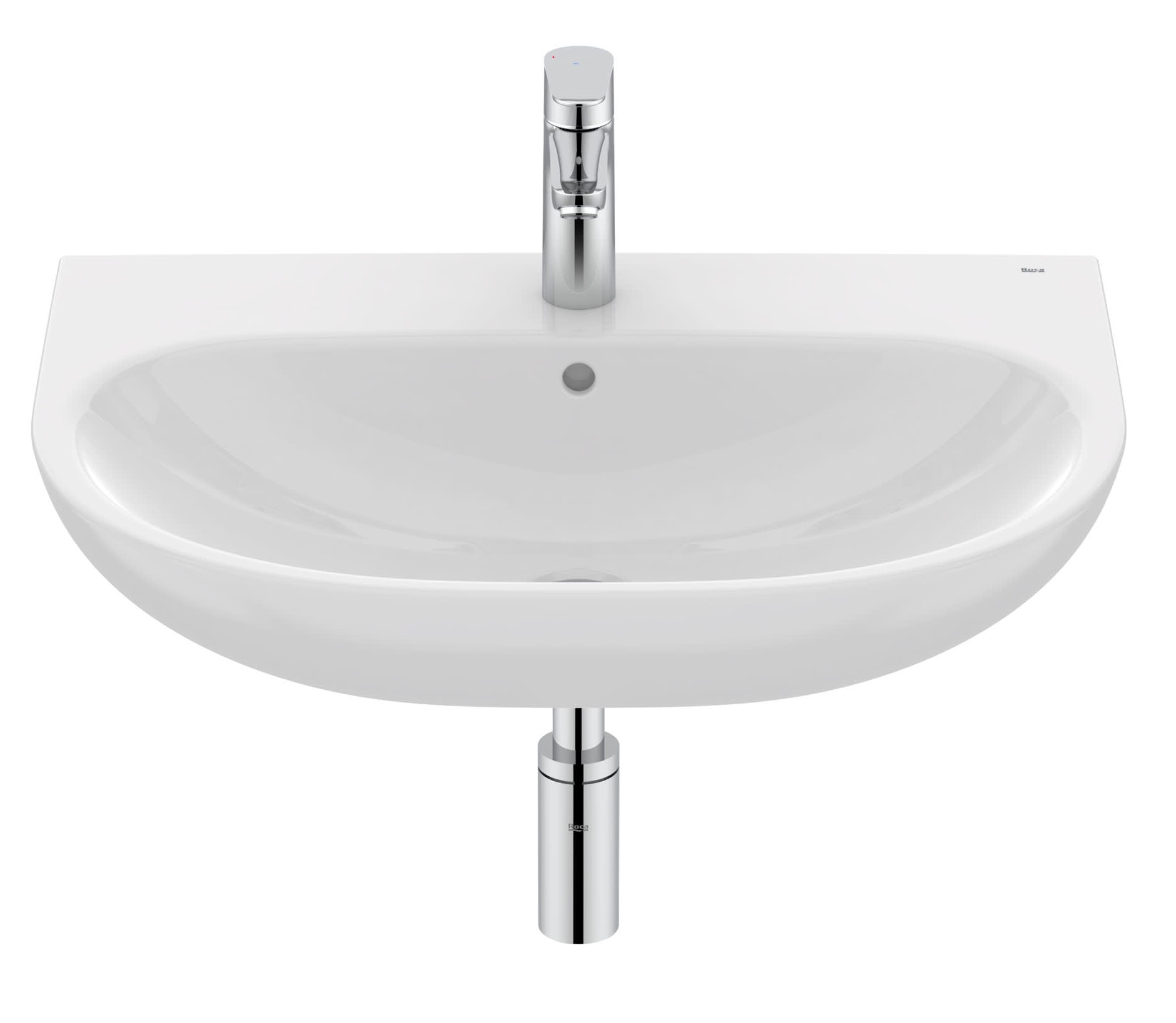 Roca Victoria mosdótál 65x49 cm félkör alakú fehér A325V01000