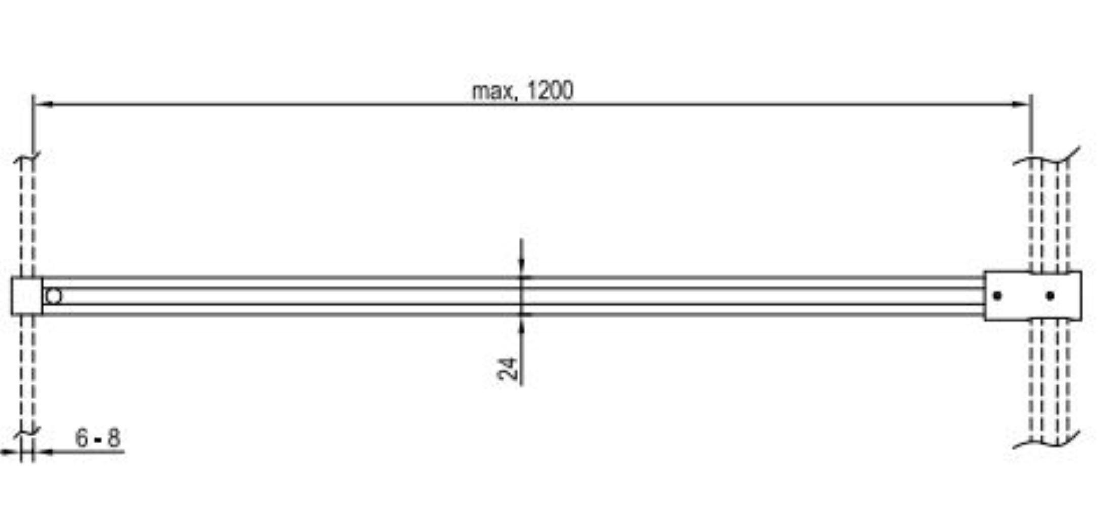 Ravak Walk-In Wall csatlakozó elem GWD01000C001