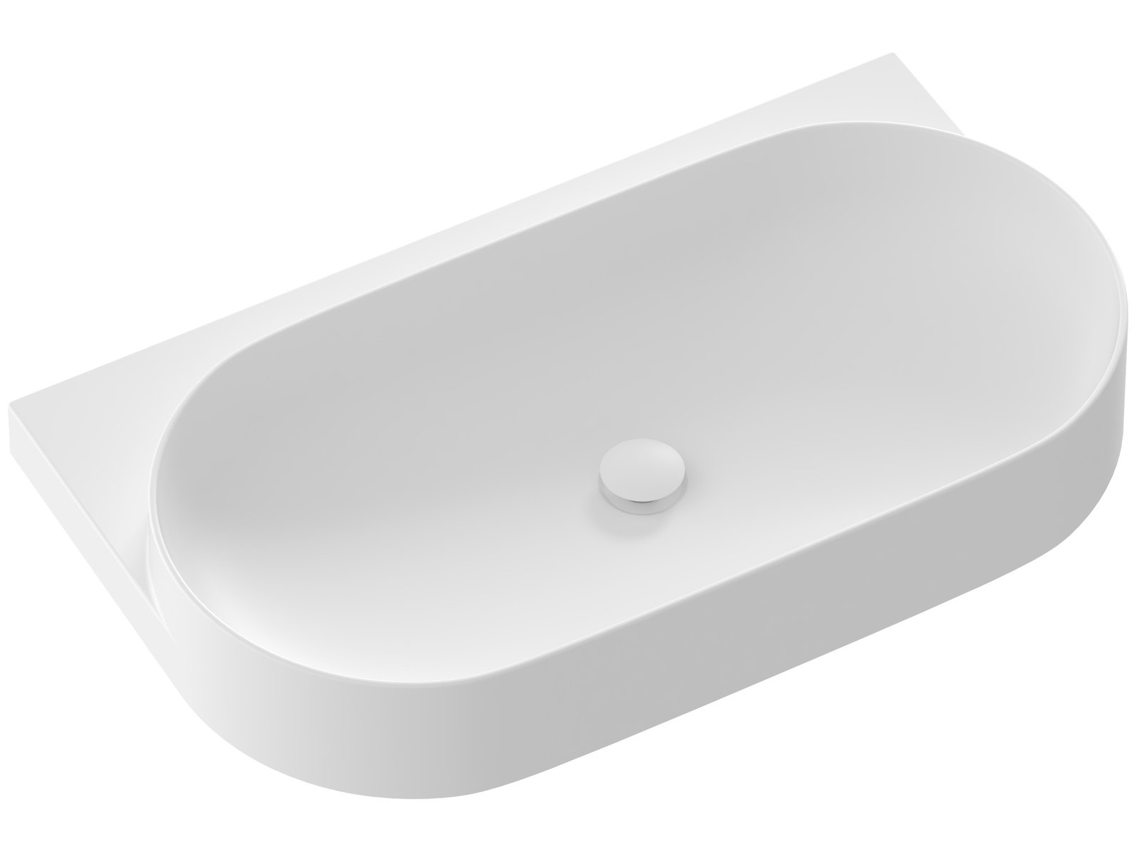 Ravak Yard mosdótál 80.5x50 cm félkör alakú klasszikus-beépíthető fehér XJX0E080000