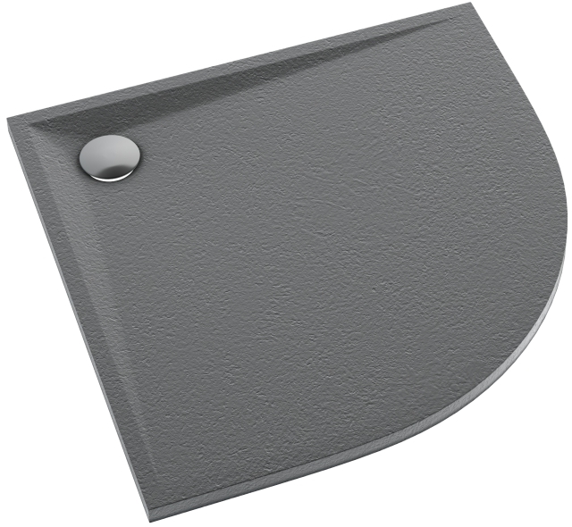 Schedline Libra Anthracite Stone félkör alakú zuhanytálca 90x90 cm antracit 3SP.L1O-9090/A/ST