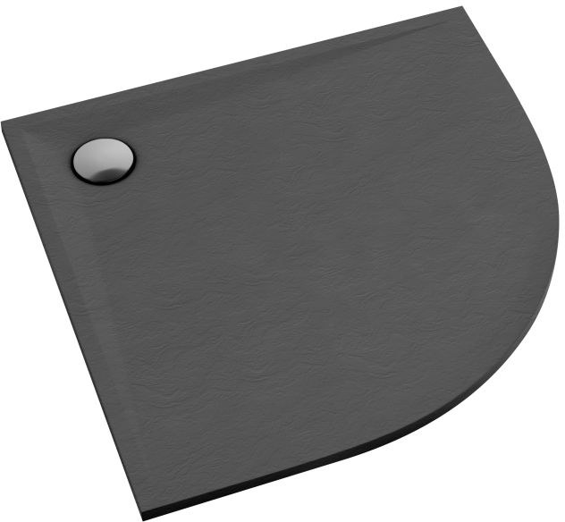 Schedline Libra Anthracite Stone félkör alakú zuhanytálca 90x90 cm antracit 3SP.L1O-9090/A/ST