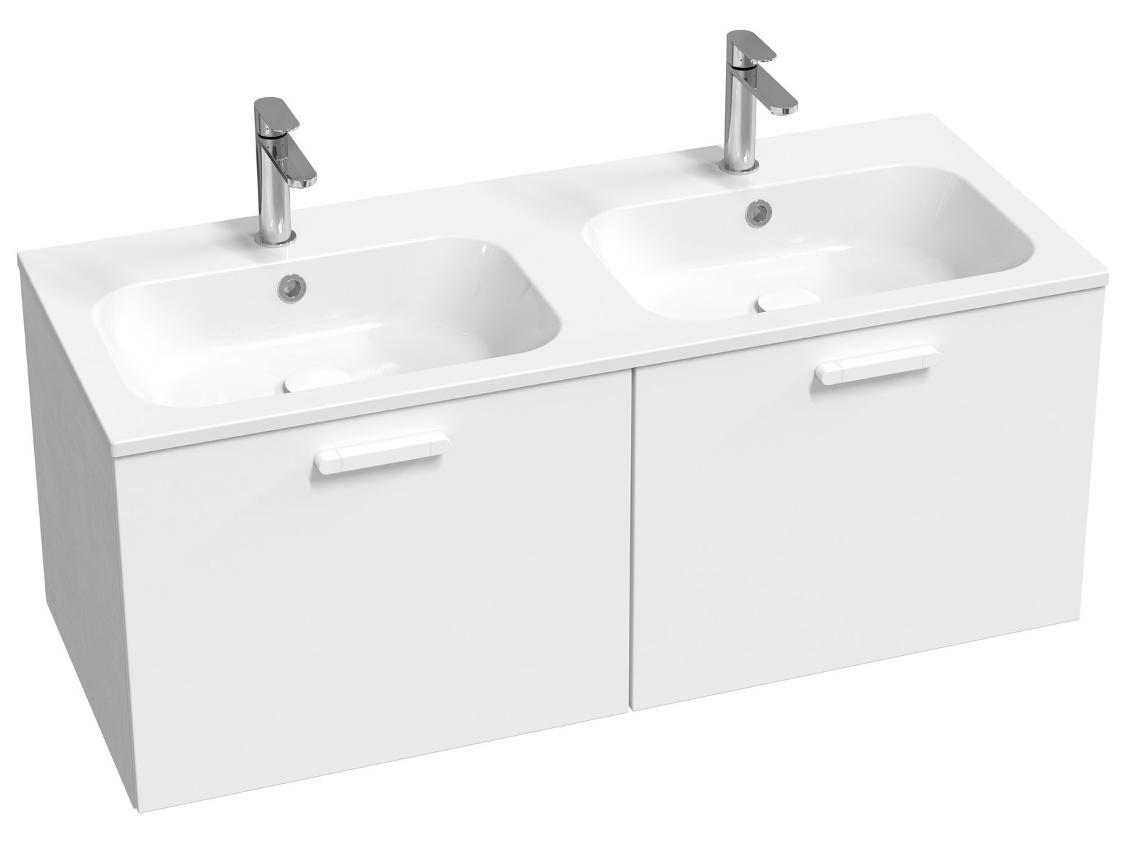 Ravak Chrome szekrény 120x49x47 cm mosdókagyló alá akasztható fehér X000001779