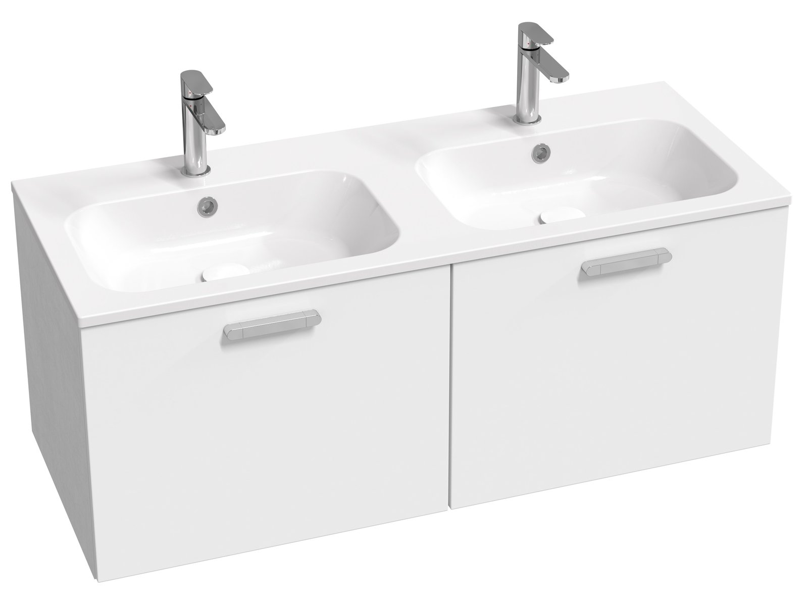 Ravak Chrome szekrény 120x49x47 cm mosdókagyló alá akasztható fehér X000001775