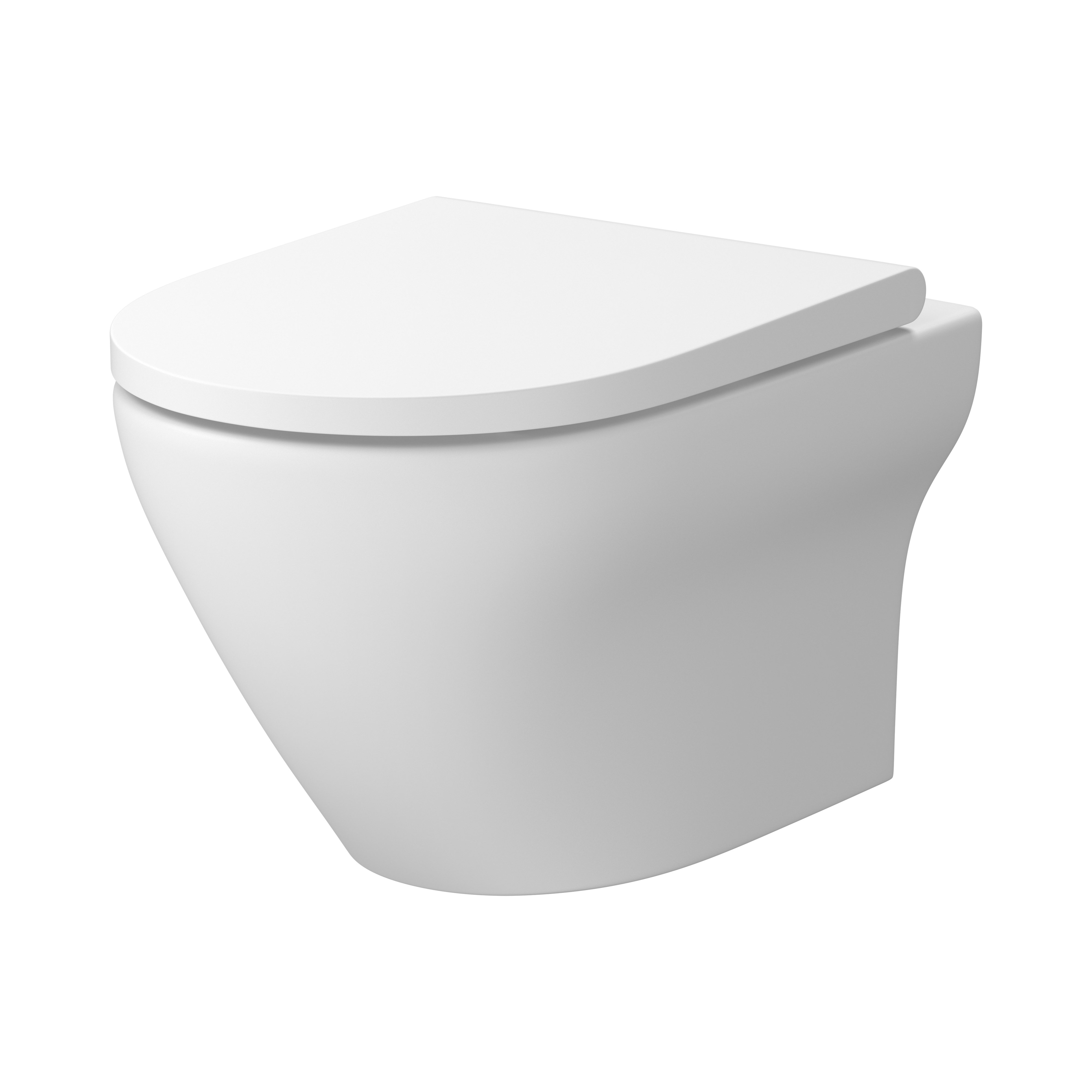 Cersanit Larga wc csésze lassú záródású ülőkével függesztett perem nélkül fehér matt S701-608