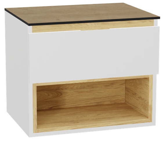 Készlet szekrénytest Excellent Tuto 2.0 MLEX.2171.600.WHBL, szekrény feletti pult Excellent Tuto 2.0 MLEX.2116.600.BL, MLEX.2151.600.01.WH