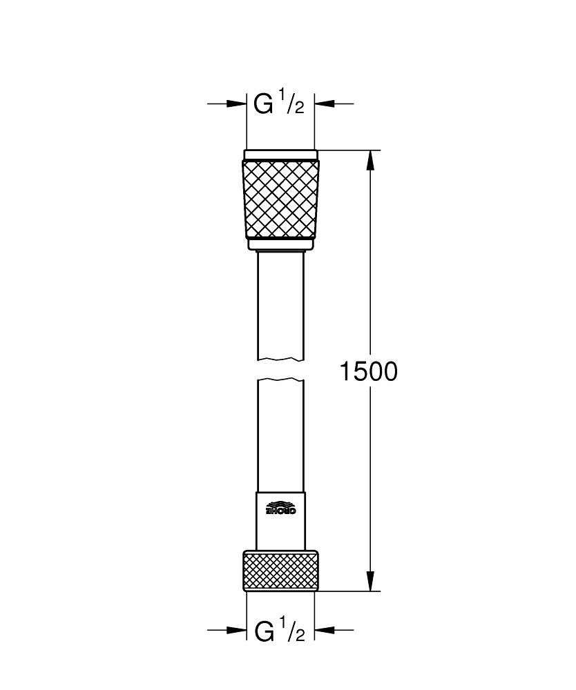 Grohe Relexaflex zuhanycső 150 cm króm 45973001