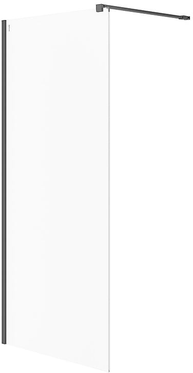 Cersanit Mille zuhanykabin fal walk-in 90 cm fekete matt/átlátszó üveg S161-008