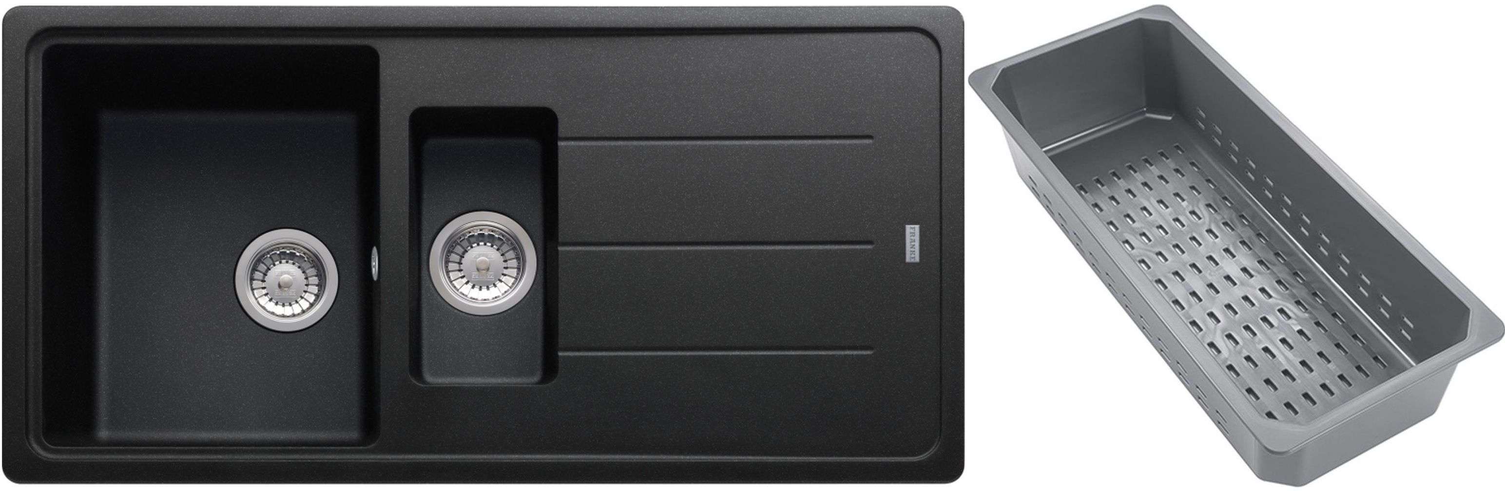 Franke Basis gránit mosogató lefolyóbetéttel 97x50 cm szürke/grafit/onix 114.0743.072