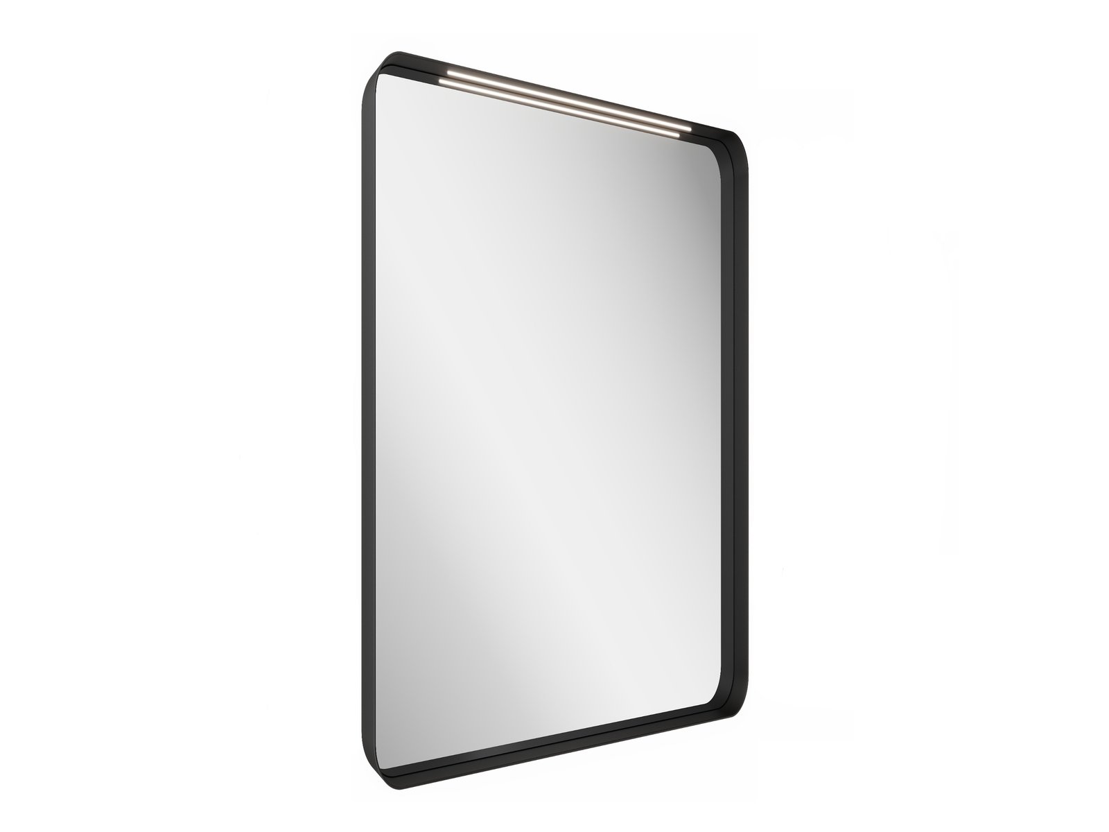 Ravak Strip tükör 60.6x70.6 cm négyszögletes világítással fekete X000001570