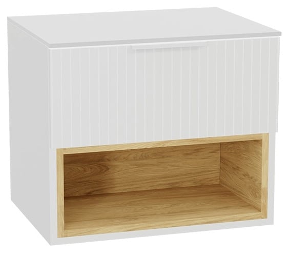 Készlet szekrénytest Excellent Tuto 2.0 MLEX.2171.600.WHBL, szekrény feletti pult Excellent Tuto 2.0 MLEX.2111.600.WH, MLEX.2151.600.03.WH