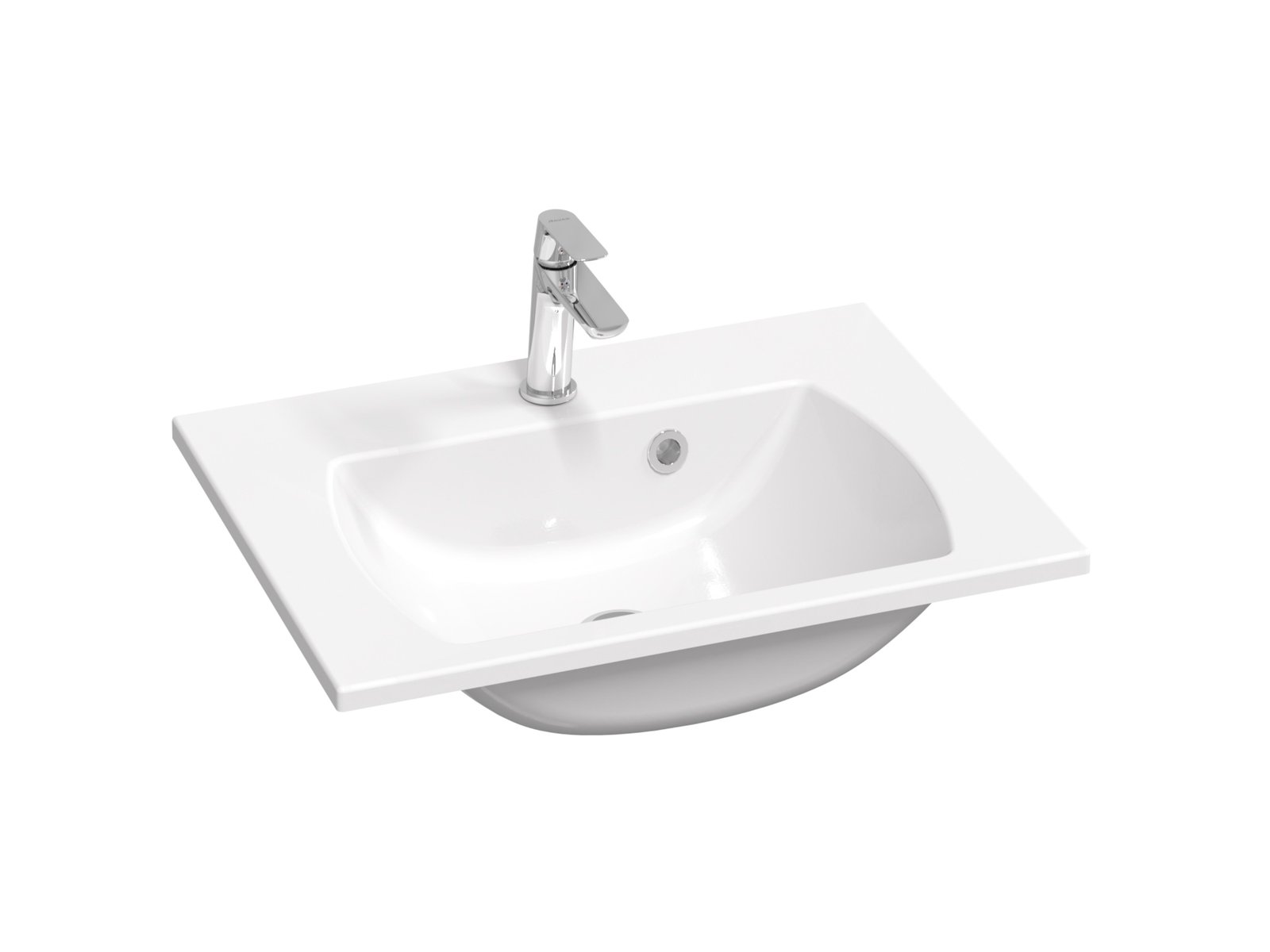 Ravak Classic II mosdótál 60x45 cm négyszögletes beépíthető fehér XJX01160004