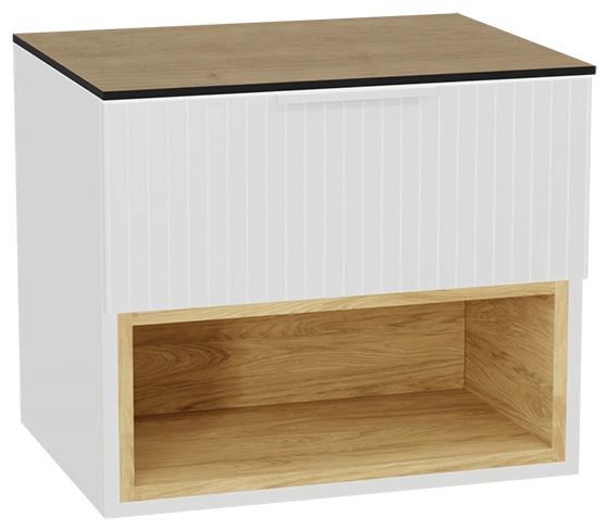 Készlet szekrénytest Excellent Tuto 2.0 MLEX.2171.600.WHBL, szekrény feletti pult Excellent Tuto 2.0 MLEX.2116.600.BL, MLEX.2151.600.03.WH