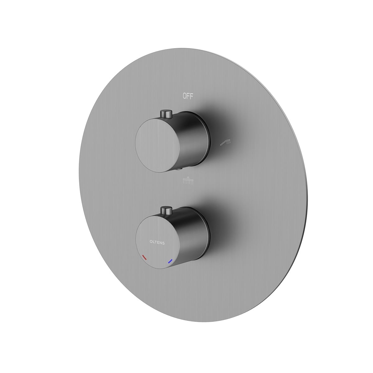 Oltens Katla kád és zuhany csaptelep süllyesztett z termosztáttal grafit 34600400