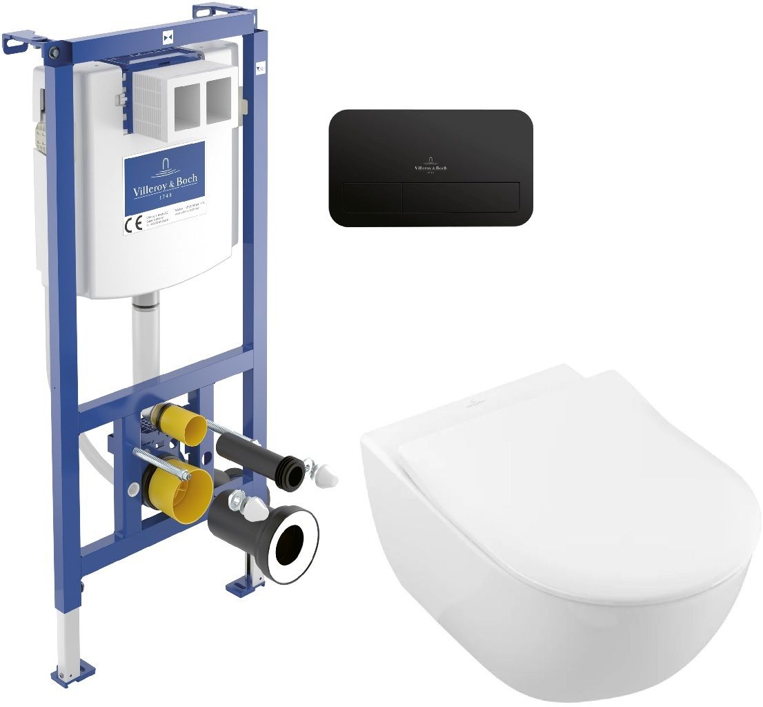 Készlet combi-Pack készlet deszkával Villeroy & Boch Subway 2.0 5614R2R1, beépíthető keret Villeroy & Boch ViConnect 92242700, 922490AN