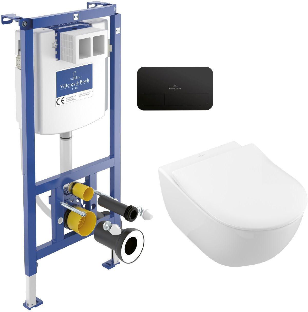 Készlet combi-Pack készlet deszkával Villeroy & Boch Subway 2.0 5614R201, beépíthető keret Villeroy & Boch ViConnect 92242700, 922490AN