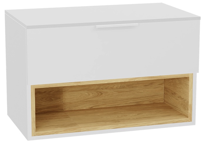 Készlet szekrénytest Excellent Tuto 2.0 MLEX.2171.800.WHBL, szekrény feletti pult Excellent Tuto 2.0 MLEX.2111.800.WH, MLEX.2151.800.02.WH