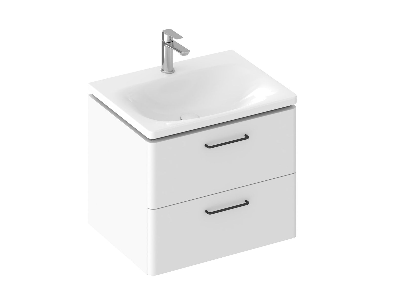 Ravak Balance szekrény 60x46.5x50 cm mosdókagyló alá akasztható fehér X000001814