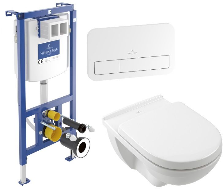 Készlet beépíthető keret Villeroy & Boch ViConnect 92242700, combi-Pack készlet deszkával Villeroy & Boch O.Novo 5660H101, 92249068